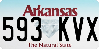 AR license plate 593KVX