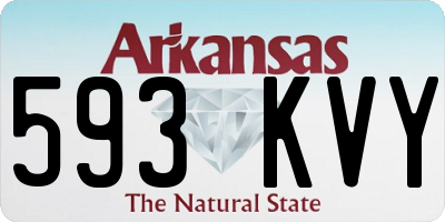 AR license plate 593KVY