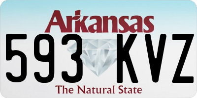 AR license plate 593KVZ