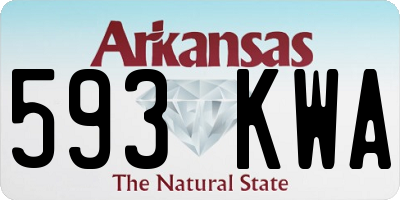 AR license plate 593KWA