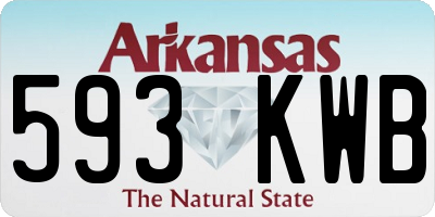 AR license plate 593KWB
