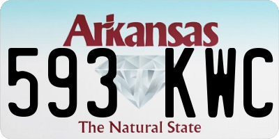 AR license plate 593KWC