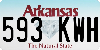 AR license plate 593KWH