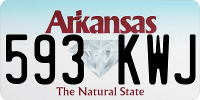 AR license plate 593KWJ