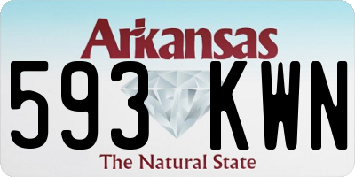 AR license plate 593KWN