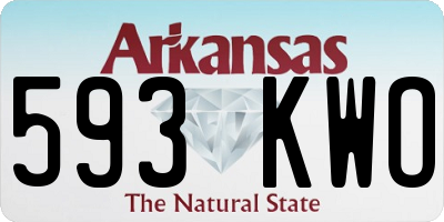 AR license plate 593KWO
