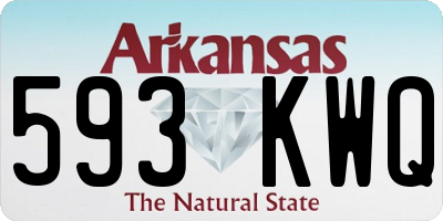 AR license plate 593KWQ