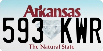 AR license plate 593KWR