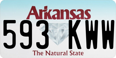 AR license plate 593KWW
