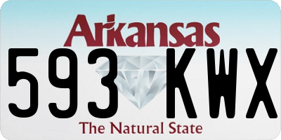 AR license plate 593KWX