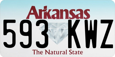 AR license plate 593KWZ