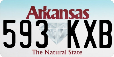 AR license plate 593KXB
