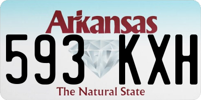 AR license plate 593KXH