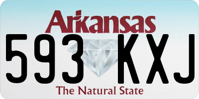 AR license plate 593KXJ