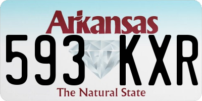 AR license plate 593KXR