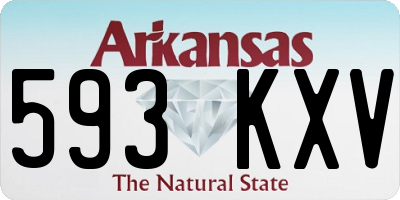 AR license plate 593KXV