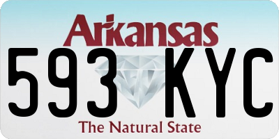 AR license plate 593KYC