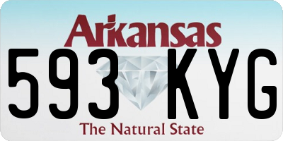 AR license plate 593KYG
