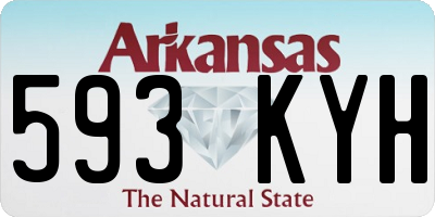 AR license plate 593KYH