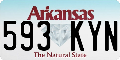 AR license plate 593KYN