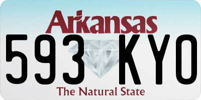 AR license plate 593KYO