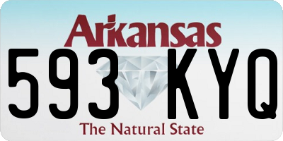 AR license plate 593KYQ