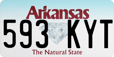 AR license plate 593KYT