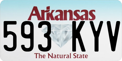 AR license plate 593KYV