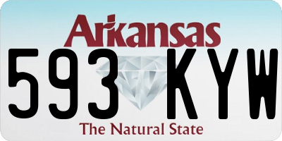 AR license plate 593KYW