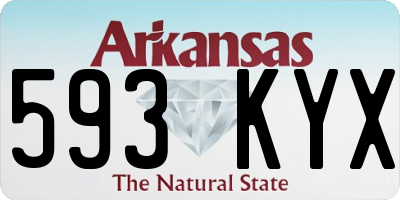 AR license plate 593KYX