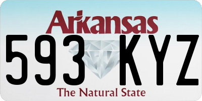 AR license plate 593KYZ