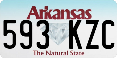 AR license plate 593KZC