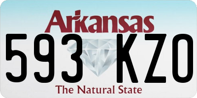 AR license plate 593KZO