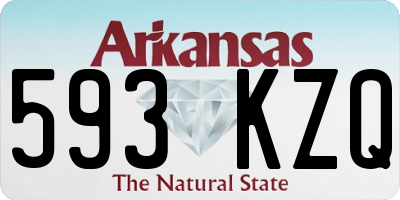 AR license plate 593KZQ
