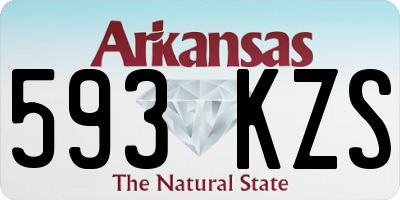 AR license plate 593KZS