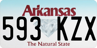 AR license plate 593KZX