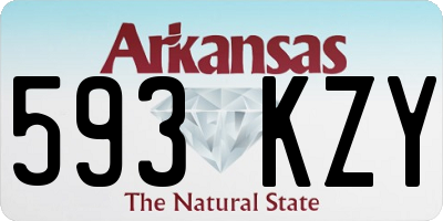 AR license plate 593KZY