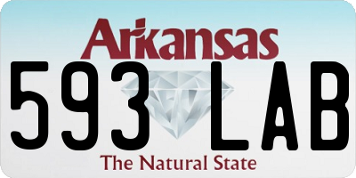 AR license plate 593LAB