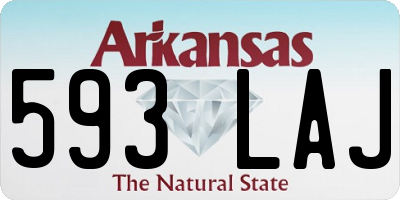 AR license plate 593LAJ