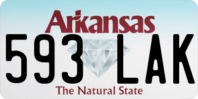 AR license plate 593LAK