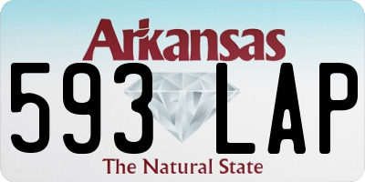AR license plate 593LAP