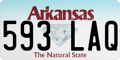 AR license plate 593LAQ