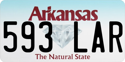 AR license plate 593LAR
