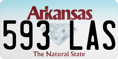 AR license plate 593LAS