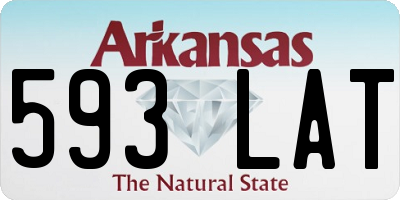 AR license plate 593LAT