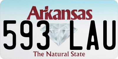 AR license plate 593LAU
