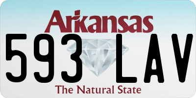 AR license plate 593LAV