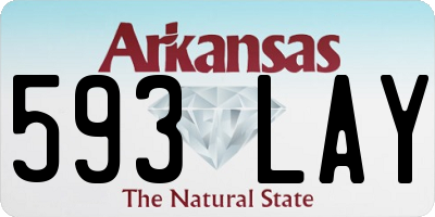 AR license plate 593LAY