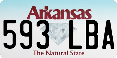 AR license plate 593LBA
