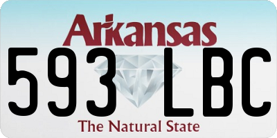 AR license plate 593LBC